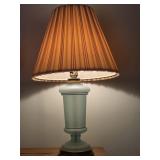 Celadon Green Lamp w/ Pleated Shade-work