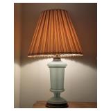Celadon Green Lamp w/ Pleated Shade-works