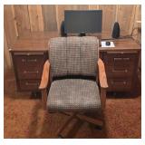 1970s Office Desk & Chair (computer included)