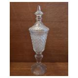 Diamond Point Lidded Apothecary Jar