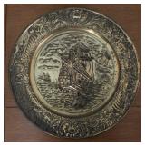 Brass Sailing Ship Wall Plate