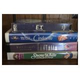 E.T., Snow White, Cinderella & Fantasia VHS Tapes