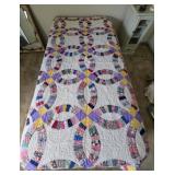 Double Wedding Ring Quilt Handsewn
