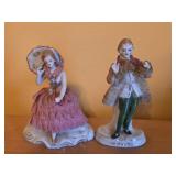 2pc Dresden Lace Crinoline Courting Figurines