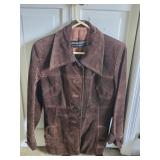 Vtg Leather Suede Choc. Brown Jacket Sz12