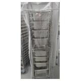 Stainless Steel Hotel Pan Rolling Rack w/ 8 Pans