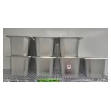 7 HOTEL PANS WITH LIDS - 7" X 13"