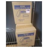 (5) boxes of screw top metal tins