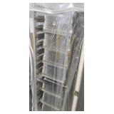 Stainless Steel Hotel Pan Rolling Rack w/ 8 Pans