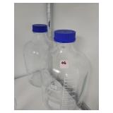 (2) 5000ml Media Bottles, Wide Mouth