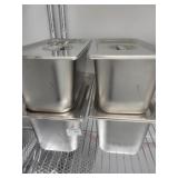 (4) 4" Hotel Pans