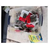 Tote full of crafting supplies