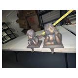 Mantle End Pieces: stocking sign holders