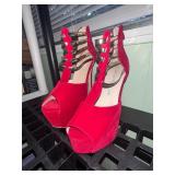 Ladies Formal Wear Tall Red High Heels