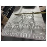 Glass Bowls, mixing bowl & glass pie dish