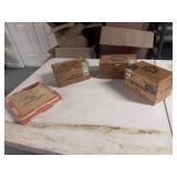 4 refurbished cigar boxes decorative storage boxes
