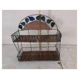 Wall Shelf: Metal Wicker shelving