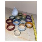 New old stock: 14 wood arm bracelets