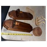 Wall Mount Candle Holders, wicker basket, ship