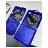 2 Glass Suction Cups in boxes