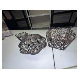 3 pc: new old stock home decor: metal artwork