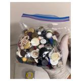 Ziploc Bag of Vintage Buttons