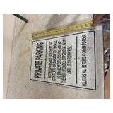 PRIVATE PARKING Metal sign