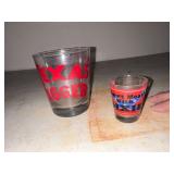 TX & Confederate shot glasses