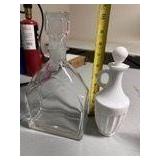 2 nice glass decanters