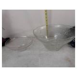 Glass Grapevine Punch Bowl with other Serving Bowl