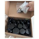 Brown Glass Droplet and Glass Jars: New in box