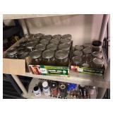 About 30 jars, canning jars, new