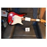 ALBERT LEE  SIGNED GUITAR  MARHAR GUITAR RED / BLK