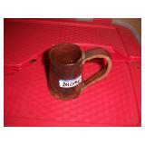 LOT DM 65 RECLAIMED WOOD  & LEATHER MUG