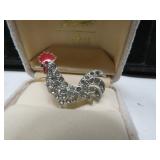 JEWELRY  ROOSTER  PIN  VERY NICE
