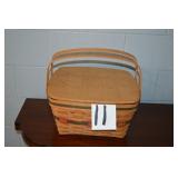 LOT 11 CS LARGE LONABERGER BASKET   WITH LID GREE