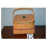 LOT 12 CS LONABERGER HOLIDAY LARGE BASKET  W LID