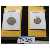 LOT JV 305  ERROR COINS ROOSEVELT DIMES WASH.QT.S