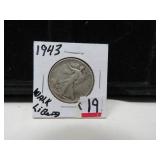 1943 WALKING LIBERT HALF DOLLAR VG
