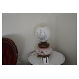 LOT CS 17  ANTIQUE GONE WITH WIND MARRIAGED LAMP