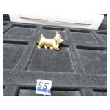 SCOTTY DOG W/ DIAMONDS COLLAR NAPIER GOLD TONE  PN