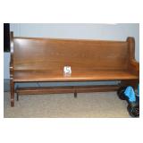 LOT 5 CS OAK  LARGE BENCH WITH FOOT REST
