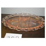 LOT CS 322  LACE EDGE OLD COLONY DIVIDED DISH