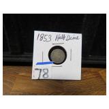 LOT FT 78 1853 HALF DIME