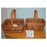 LOTCS 133  TWO LONGABERGER  BASKETS  APPLE BASKET