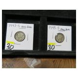 LOT FT 30 2 1943 S   MERCURY DIMES