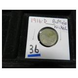 LOT FT 36 1916 D BUFFALO NICKEL