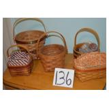 LOT CS 136 5 BASKETS HERSHEY COLLECTION