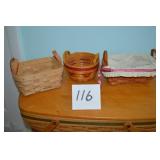 LOT CS 116  THREE LONGABERGER BASKETS
