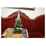 LOT CS 288 LEAD GLAS CHRISTMAS TREE LIGHTS UP